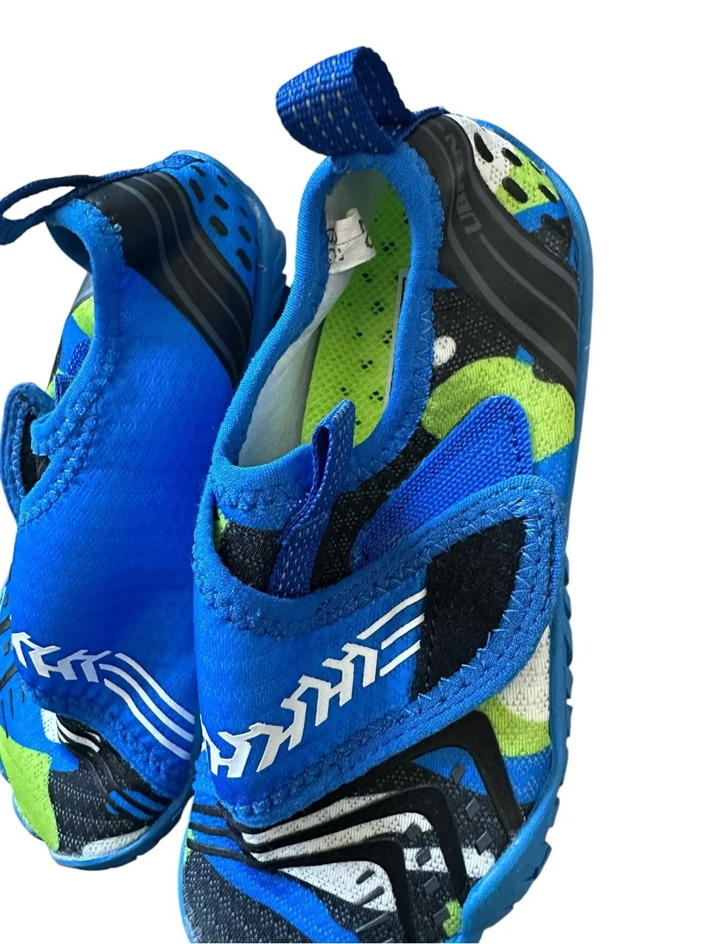 Kids Blue and Green Slip-On Water Shoes Toddler Boy 11T